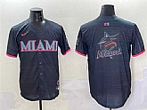 Men's Miami Marlins Team Big Logo Black 2025 City Connect Limited Stitched Jersey,baseball caps,new era cap wholesale,wholesale hats